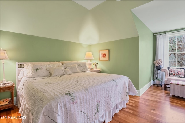 453 Mount John Loop, Townsend, TN 37882 - bedroom with vaulted ceiling and wood finished floors