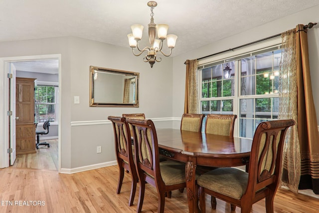 317 Fallen Oak Cir, Seymour, TN 37865 - dining space featuring a chandelier, light wood finished floors, and a textured ceiling