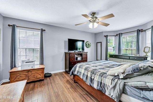 6718 Farmbrook Ln, Knoxville, TN 37918 - bedroom featuring wood finished floors and ceiling fan