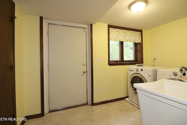433 Clover Fork Dr, Knoxville, TN 37934 - laundry room with separate washer and dryer and baseboards