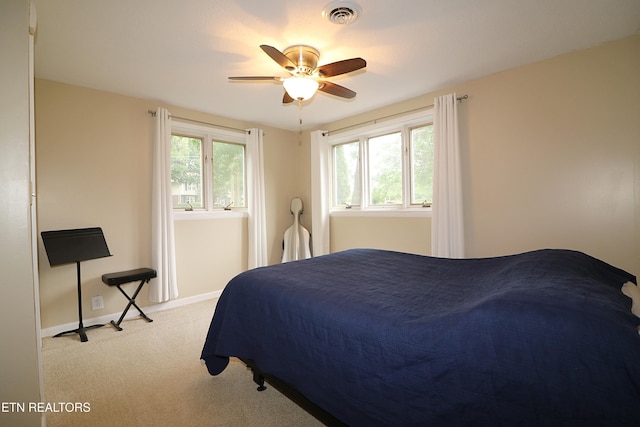 433 Clover Fork Dr, Knoxville, TN 37934 - bedroom featuring light colored carpet and ceiling fan