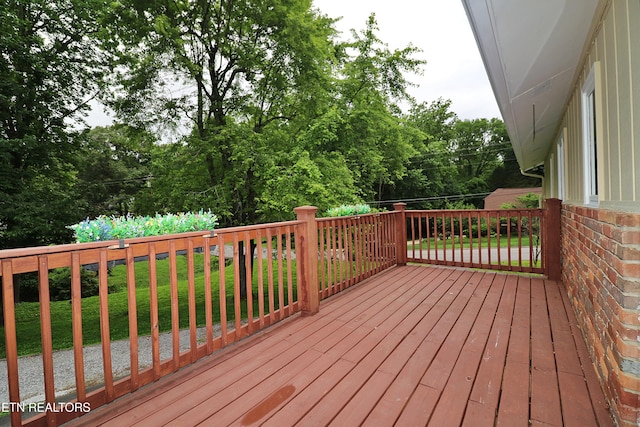433 Clover Fork Dr, Knoxville, TN 37934 - deck with a lawn and view of scattered trees