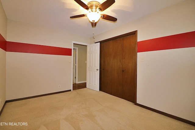 433 Clover Fork Dr, Knoxville, TN 37934 - unfurnished bedroom with carpet floors, a closet, and a ceiling fan