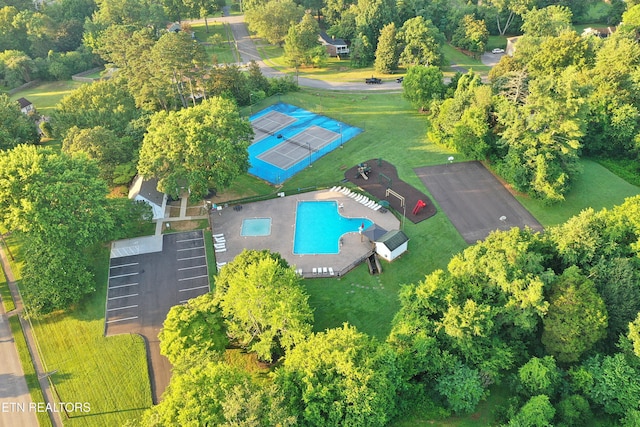 433 Clover Fork Dr, Knoxville, TN 37934 - aerial overview of property's location featuring a pool area