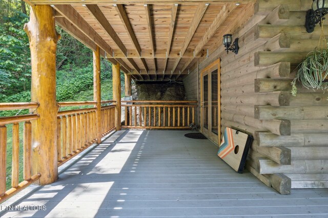 3014 N Clear Fork Rd, Sevierville, TN 37862 - view of wooden deck