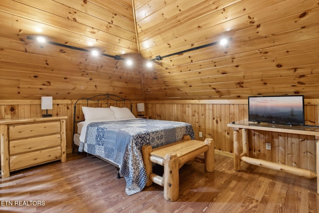 3014 N Clear Fork Rd, Sevierville, TN 37862 - bedroom with wood finished floors and wood walls