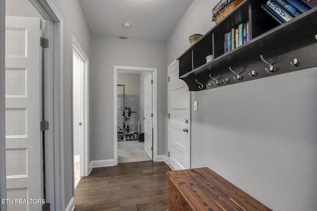 11944 Cordial Ln, Knoxville, TN 37932 - mudroom featuring dark wood-type flooring and baseboards