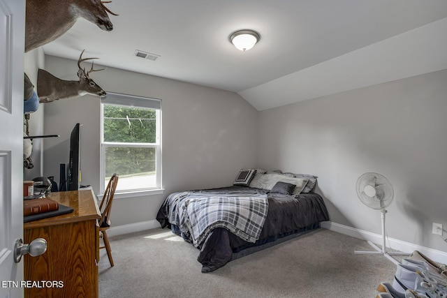 11944 Cordial Ln, Knoxville, TN 37932 - bedroom with lofted ceiling, an office area, and carpet