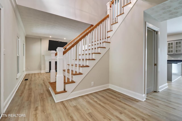 110 Lakecrest Ln, Oak Ridge, TN 37830 - stairway featuring wood finished floors and recessed lighting