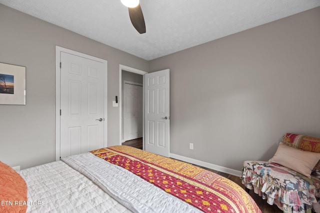 7217 Palermo Rd, Knoxville, TN 37918 - bedroom with wood finished floors and ceiling fan