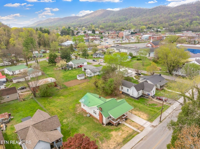 406 S Indiana Ave, Lafollette, TN 37766 - aerial perspective of suburban area featuring a mountainous background