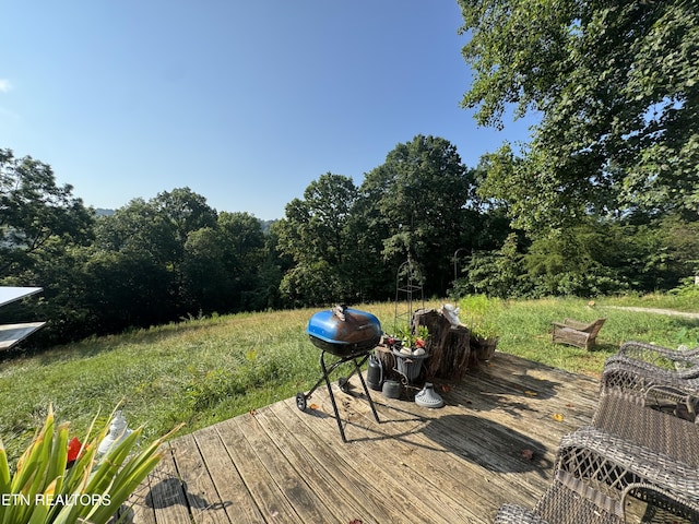 167 Marina Ln, Lafollette, TN 37766 - wooden terrace featuring area for grilling