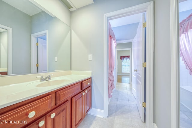 2150 Hirst Cir, Lenoir City, TN 37771 - bathroom with vanity and tile patterned flooring