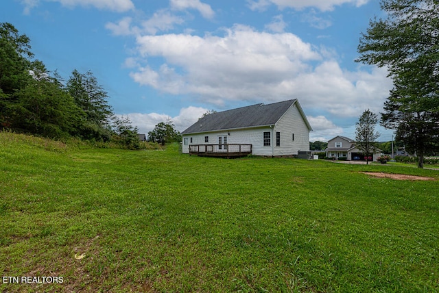 200 W Park Cir, Decatur, TN 37322 - view of property exterior featuring a wooden deck and a yard