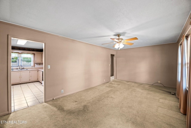 132 County Road 79, Riceville, TN 37370 - unfurnished room with light carpet, ceiling fan, and ornamental molding