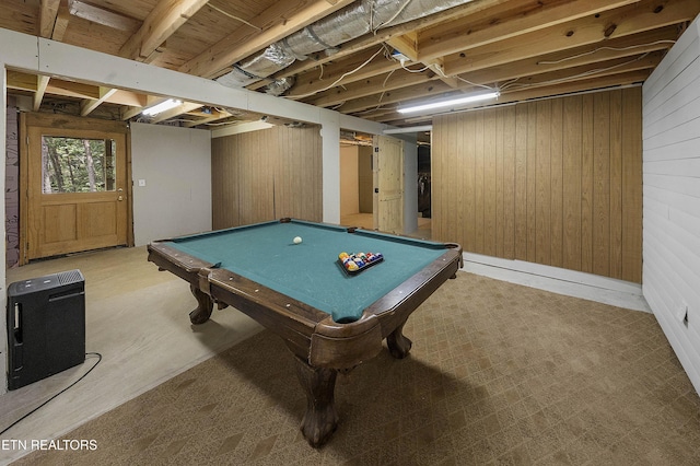 2526 N School House Gap Rd, Sevierville, TN 37876 - rec room with wooden walls and billiards