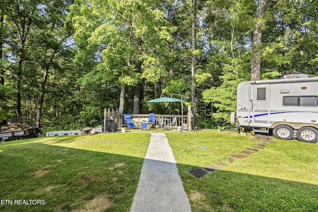 4720 Laws Rd, Del Rio, TN 37727 - view of grassy yard with view of wooded area
