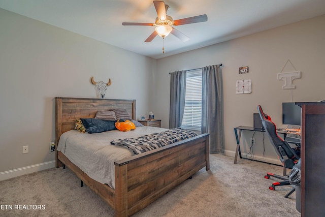 1221 Sky Top Ln, Powell, TN 37849 - carpeted bedroom featuring baseboards and ceiling fan
