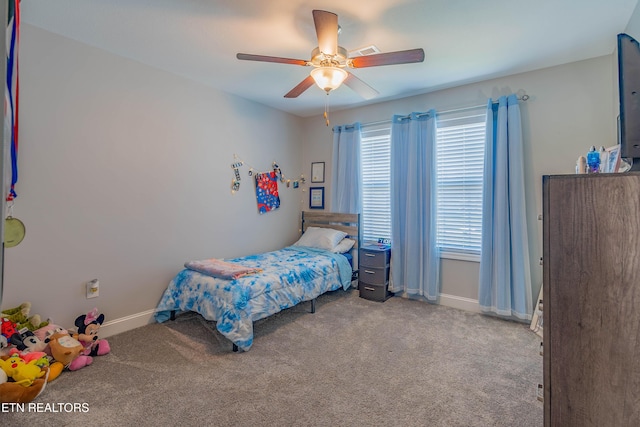 1221 Sky Top Ln, Powell, TN 37849 - carpeted bedroom featuring baseboards and a ceiling fan