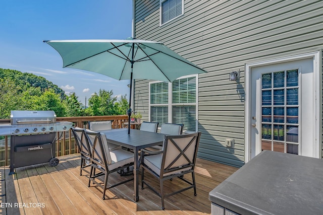 1221 Sky Top Ln, Powell, TN 37849 - deck with area for grilling and outdoor dining area