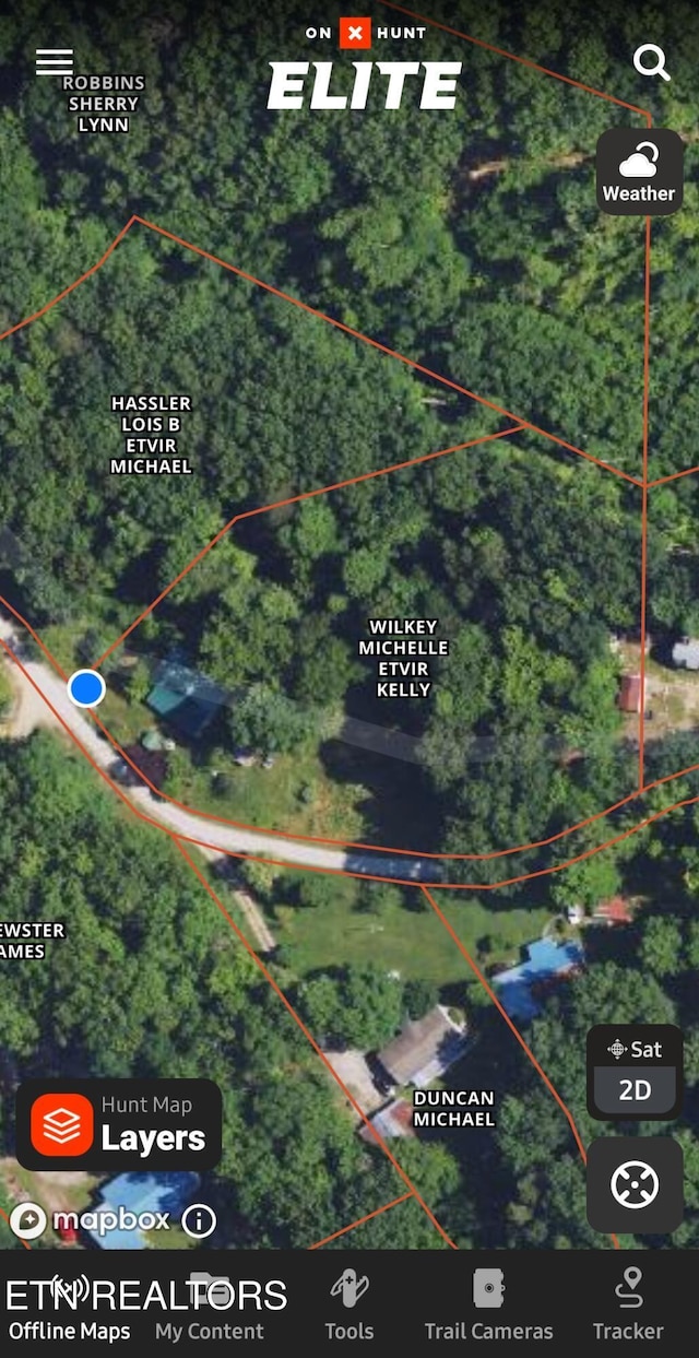 229 Obis Bowling Rd, Robbins, TN 37852 - map of property location featuring property boundaries highlighted