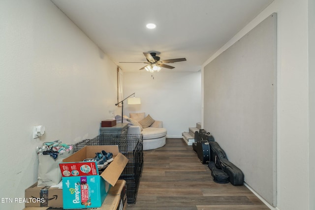 124 Pheasant Rd, Clinton, TN 37716 - living area featuring ceiling fan and wood finished floors