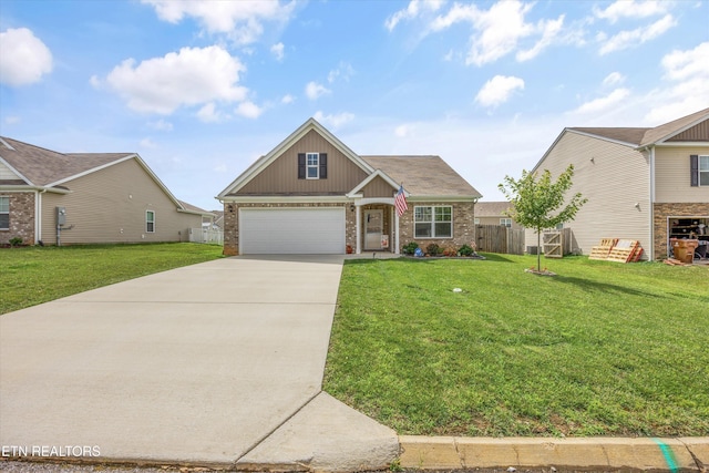213 Newman Cir, Jefferson City, TN 37760 - craftsman house with driveway, brick siding, and an attached garage