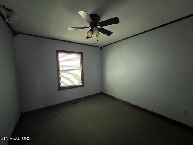 435 Simms Fork Rd, Arjay, KY 40902 - spare room with a ceiling fan and carpet floors