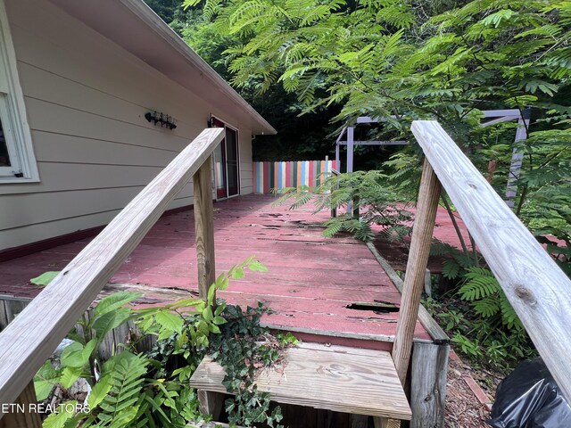 435 Simms Fork Rd, Arjay, KY 40902 - view of wooden terrace