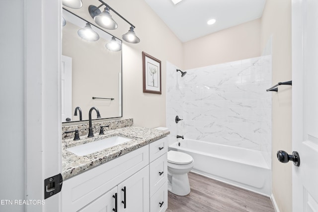 177 Hidden River Ave, Sparta, TN 38583 - full bathroom with vanity, shower / bathtub combination, and wood finished floors