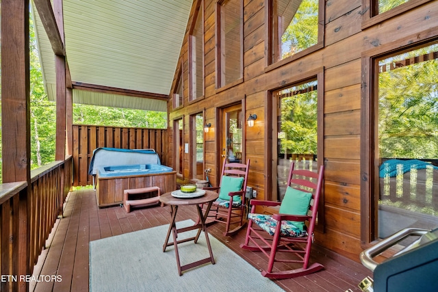 2011 Ridgecrest Loop Ln, Sevierville, TN 37876 - deck featuring a hot tub