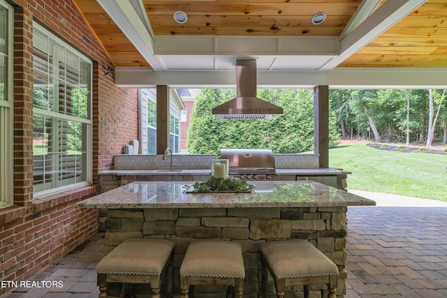 920 Andover View Ln, Knoxville, TN 37922 - view of patio featuring exterior kitchen and a sink