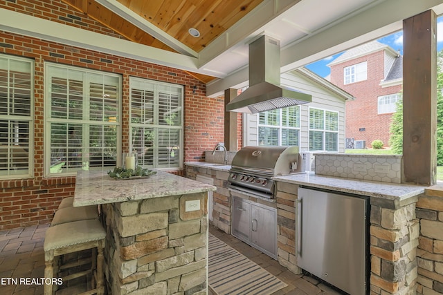 920 Andover View Ln, Knoxville, TN 37922 - view of patio / terrace featuring area for grilling and a sink