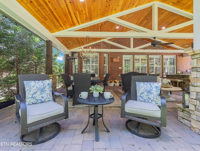 920 Andover View Ln, Knoxville, TN 37922 - view of patio / terrace featuring outdoor dining area and a ceiling fan
