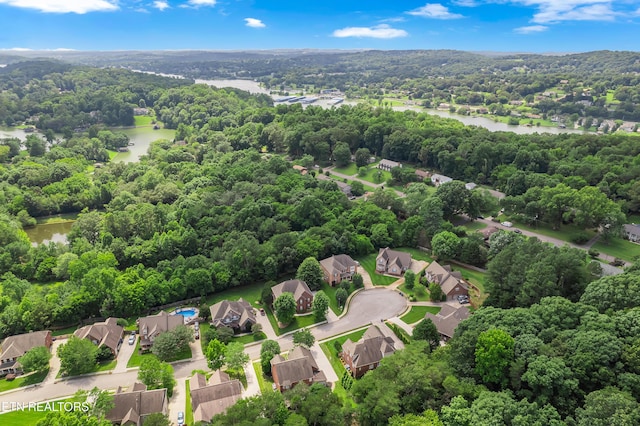 920 Andover View Ln, Knoxville, TN 37922 - aerial view of residential area featuring a large body of water and a heavily wooded area