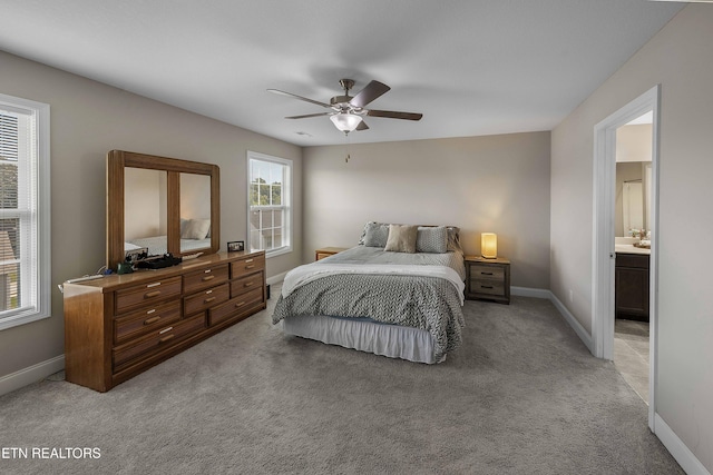 3038 Lazy River Dr, Knoxville, TN 37931 - bedroom featuring light colored carpet and ceiling fan