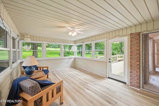 103 Wickham Ln, Fairfield Glade, TN 38558 - sunroom / solarium featuring ceiling fan and plenty of natural light