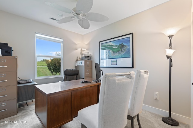 9401 Shirley Ann Rd, Kodak, TN 37764 - office with light colored carpet and ceiling fan