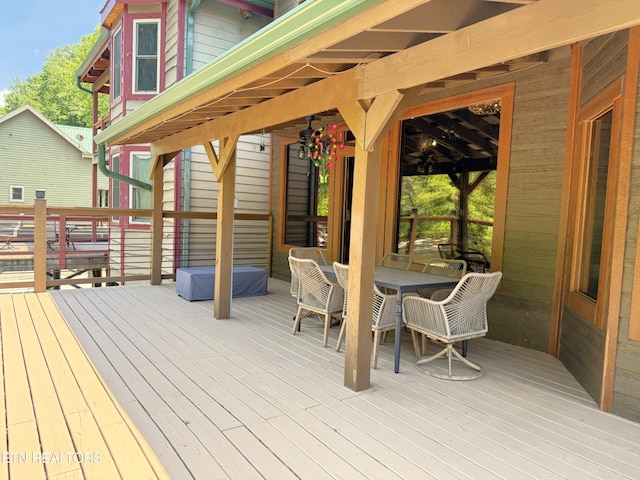 1659 Cherohala Skwy, Tellico Plains, TN 37385 - deck with outdoor dining area