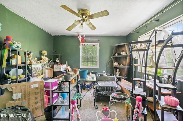 330 Dilbeck Ln, Caryville, TN 37714 - interior space featuring carpet floors and a textured ceiling