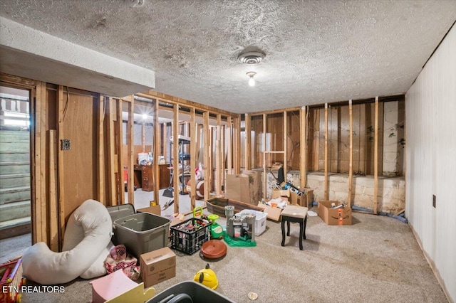 330 Dilbeck Ln, Caryville, TN 37714 - unfinished below grade area featuring carpet and a textured ceiling