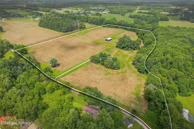 1790 Coon Hunt Rd, Baxter, TN 38544 - overview of rural landscape featuring property boundaries highlighted