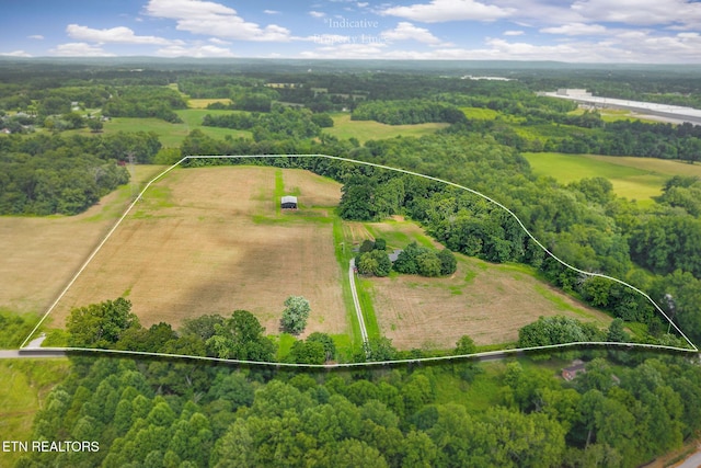 1790 Coon Hunt Rd, Baxter, TN 38544 - overview of rural landscape with property boundaries highlighted