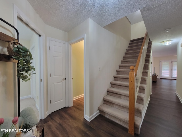 237 Camelot Ct, Knoxville, TN 37922 - stairway with wood finished floors and a textured ceiling