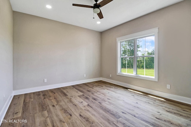 320 Ridge Ln, Monterey, TN 38574 - spare room with ceiling fan, wood finished floors, and recessed lighting