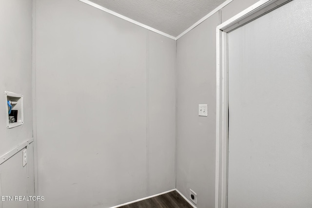 6952 Cottonport Rd, Decatur, TN 37322 - empty room with ornamental molding, dark wood-style flooring, and a textured ceiling