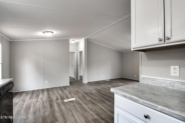 6952 Cottonport Rd, Decatur, TN 37322 - kitchen with dishwasher, dark wood-type flooring, white cabinetry, and light countertops
