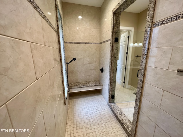 2005 River Mist Cir, New Market, TN 37820 - bathroom with a stall shower and tile patterned floors