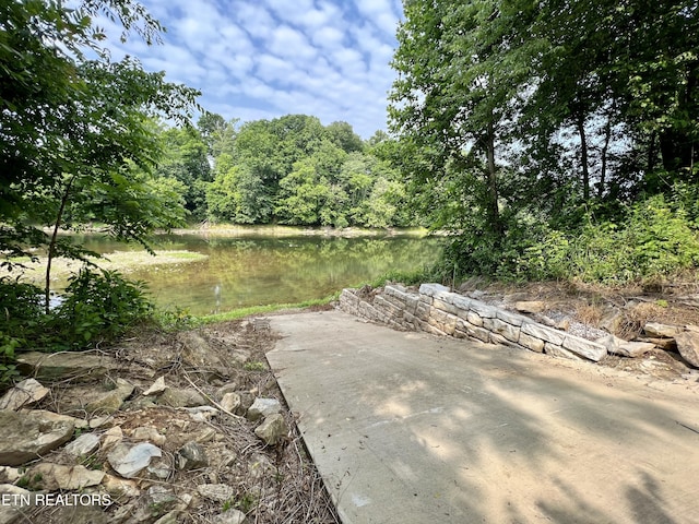 2005 River Mist Cir, New Market, TN 37820 - view of patio / terrace featuring a water view and a wooded view
