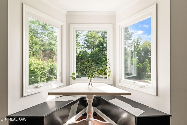 824 W Woodchase Rd, Knoxville, TN 37934 - dining space with healthy amount of natural light and crown molding